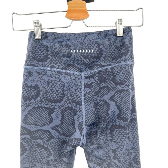 Allfenix Leggings Snakeskin Python Print 7/8 Length Navy Blue Black Size Small‎ - Picture 6 of 8